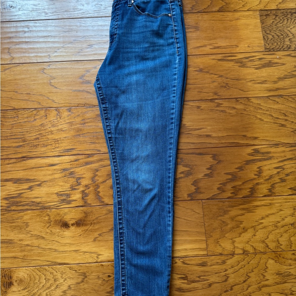 Seven7 Straight Leg Mid-Rise Blue Denim Jeans Size 14 - Picture 12 of 12